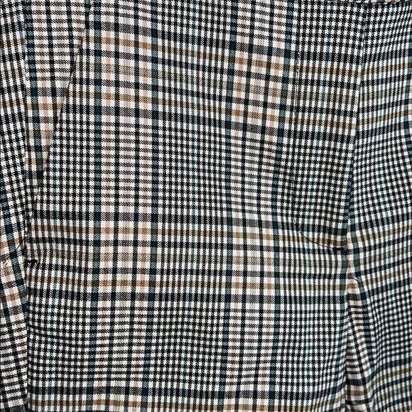 Zara Women’s Size Small Houndstooth Plaid Print Straight Leg Trouser Pants NWOT - Picture 2 of 7